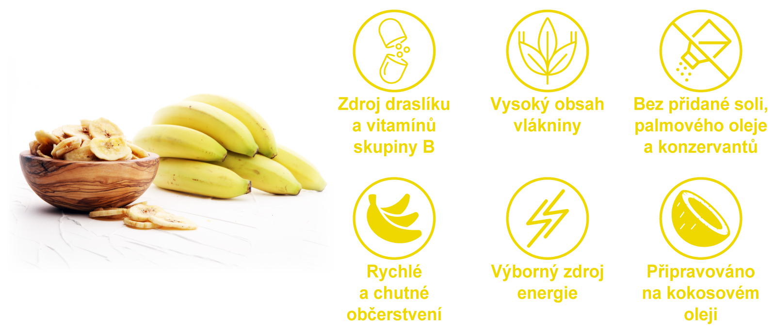 Bananove chipsy - benefity